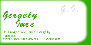 gergely imre business card